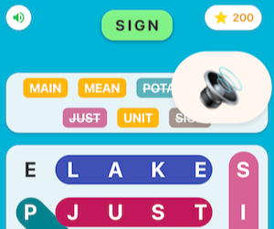 Lingo Word Search game with audio