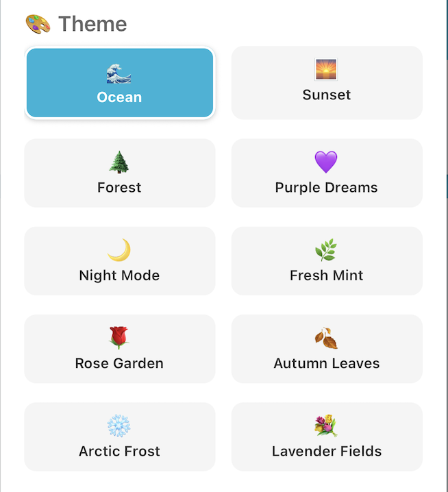 Lingo Word Search themes